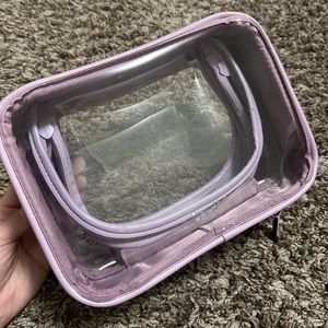 CALPAK Small Clear Cosmetic Case Lavender